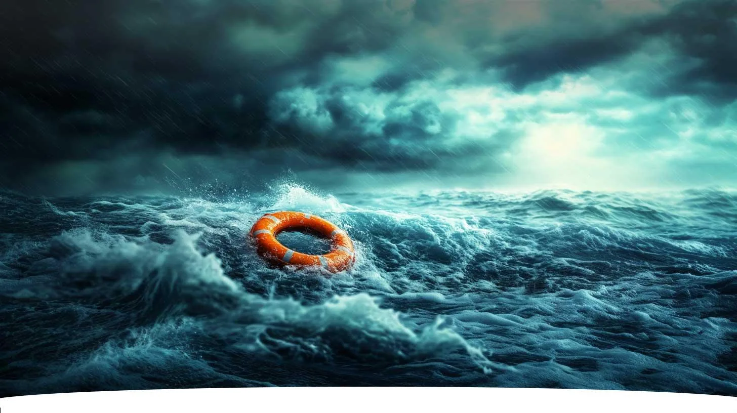 A life ring in stormy ocean water — Rescue My IUL